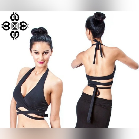 Melodia Designs Wrap Halter Bikini Top in Plum I believe it's a XS - Picture 6 of 6